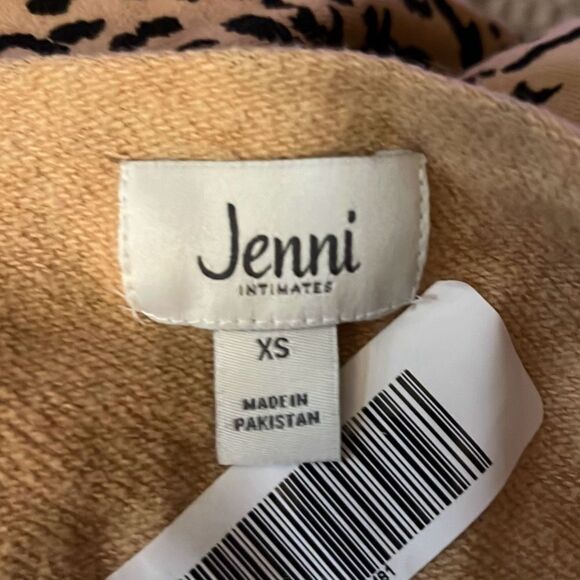 Jenni Intimates Leopard Print Cropped Sweater Top Women's XS - Picture 3 of 4